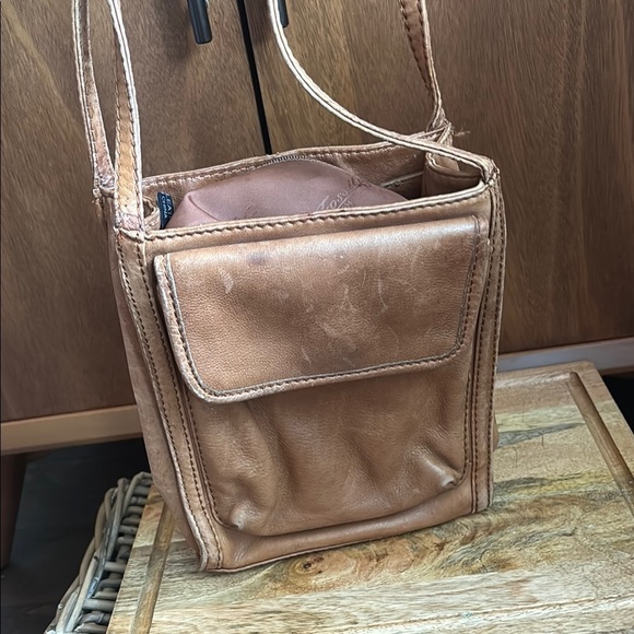 Fossil Brown Leather Tote Bag with Long Straps - Picture 2 of 7